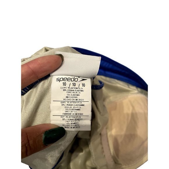 SPEEDO One Piece Blue Swimsuit‎ Womans size 10 - Picture 5 of 6